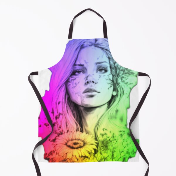 Item preview, Color Harmony: Vibrant Painting of Girl with Flowers designed and sold by Sweety9.
