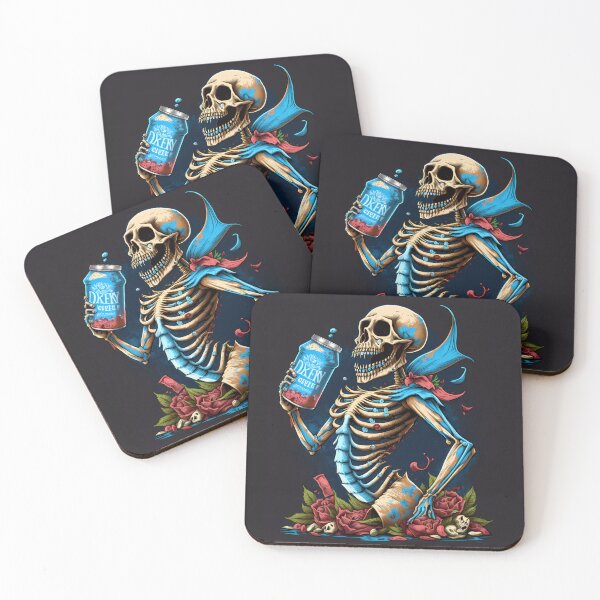Item preview, "Grateful Bones: Skeleton with a Soda" designed and sold by Art-Vortex-fr.