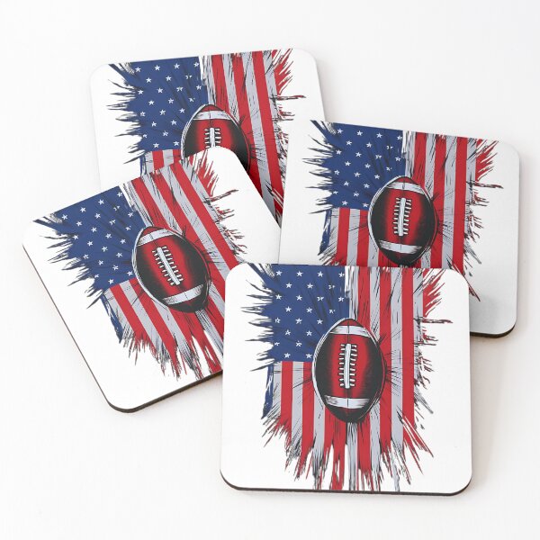 Item preview, Vintage American Flag Football T-Shirt: Patriotic Distressed Design designed and sold by BoughtTheTShirt.