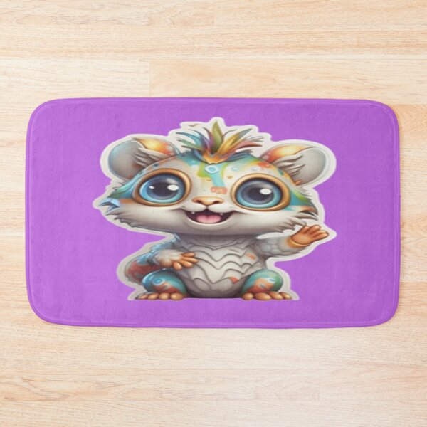 Item preview, Adorable colorful little animal character, waving happy face designed and sold by FotoworldEdel.