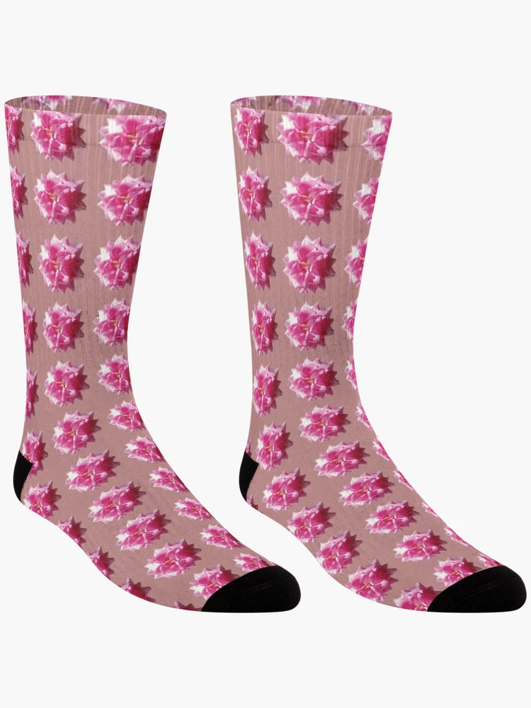 Thumbnail 3 of 5, Socks, Rose, Roses, Pink Roses, Rococo designed and sold by colorgallery11.