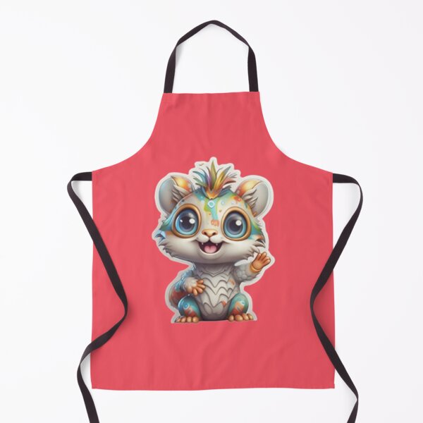 Item preview, Adorable colorful little animal character, waving happy face designed and sold by FotoworldEdel.