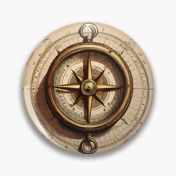 Item preview, Vintage Compass | Navigational Art | Adventure Map designed and sold by Epic--Art.