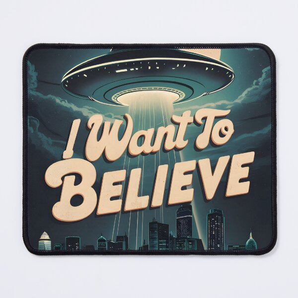 Item preview, UFO Believer Cosmic Encounter I Want to Believe designed and sold by Quirky Shirts.