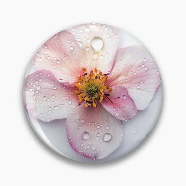Item preview, An isolated shot of a single floral bloom with dew drops designed and sold by sample325.