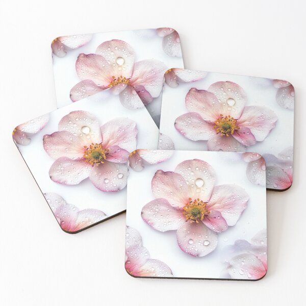 Item preview, An isolated shot of a single floral bloom with dew drops designed and sold by sample325.