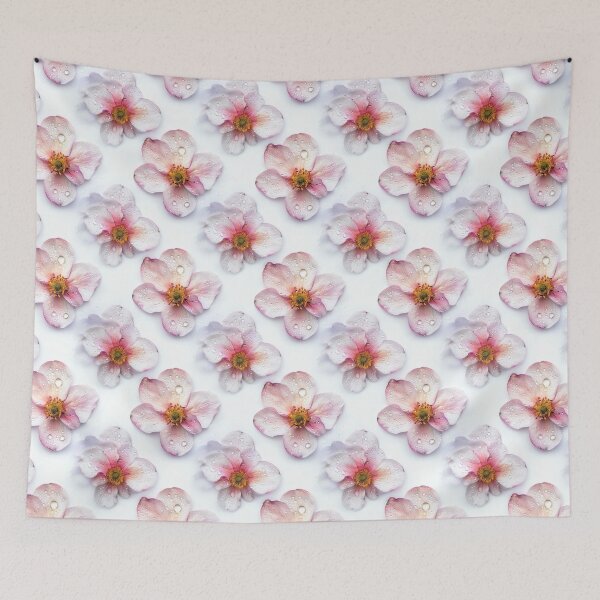 Item preview, An isolated shot of a single floral bloom with dew drops designed and sold by sample325.