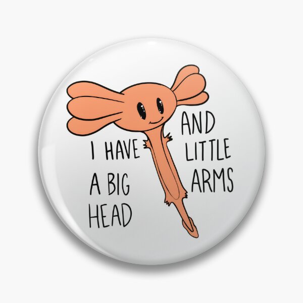 Item preview, Orange Axolotl I have a big head and little arms by Zeesdesign on Redbubble designed and sold by ZEESDESIGN.