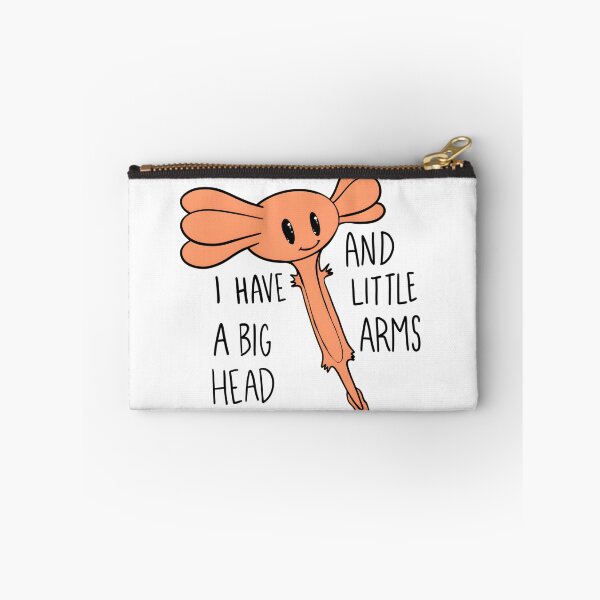 Item preview, Orange Axolotl I have a big head and little arms by Zeesdesign on Redbubble designed and sold by ZEESDESIGN.