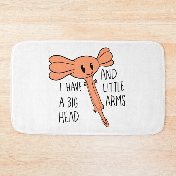 Item preview, Orange Axolotl I have a big head and little arms by Zeesdesign on Redbubble designed and sold by ZEESDESIGN.