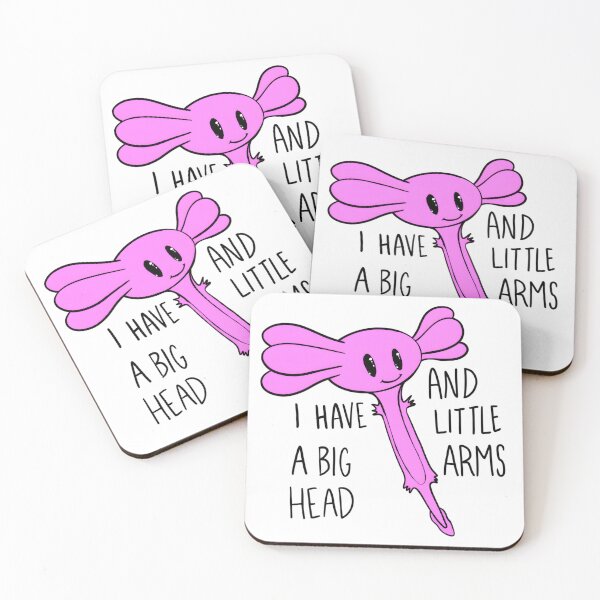 Item preview, Pink Axolotl I have a big head and little arms by Zeesdesign on Redbubble designed and sold by ZEESDESIGN.