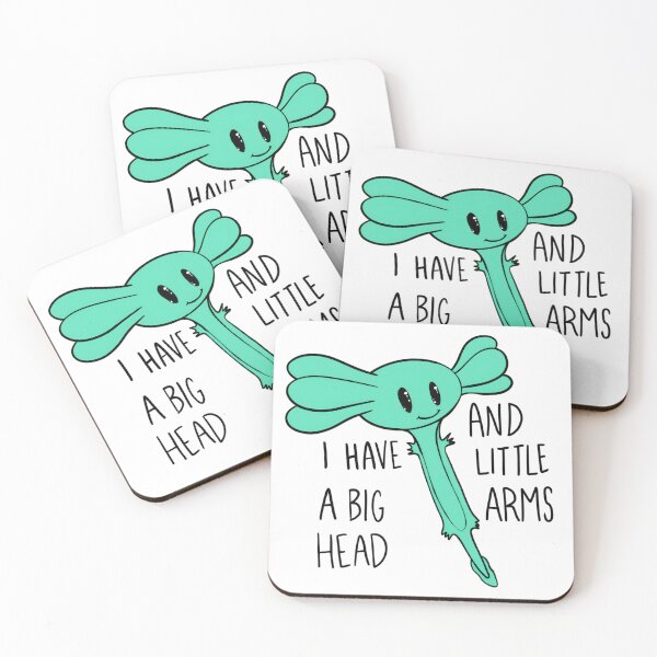 Item preview, Teal Green Axolotl I have a big head and little arms by Zeesdesign on Redbubble designed and sold by ZEESDESIGN.