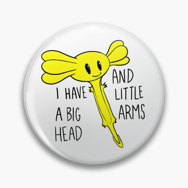 Item preview, Yellow Axolotl I have a big head and little arms by Zeesdesign on Redbubble designed and sold by ZEESDESIGN.
