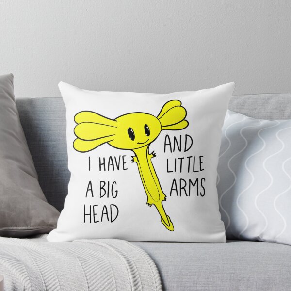 Item preview, Yellow Axolotl I have a big head and little arms by Zeesdesign on Redbubble designed and sold by ZEESDESIGN.