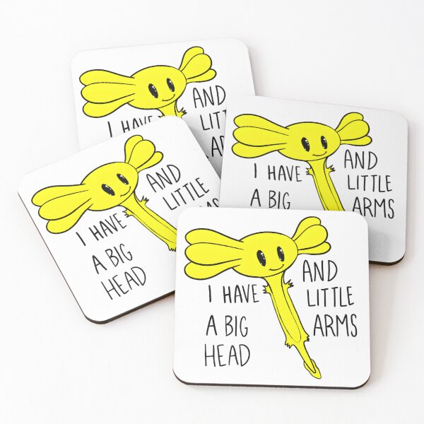 Item preview, Yellow Axolotl I have a big head and little arms by Zeesdesign on Redbubble designed and sold by ZEESDESIGN.