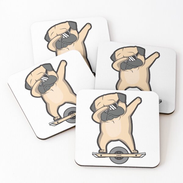 Item preview, funny pug dog ride a onewheel designed and sold by nubiguru.