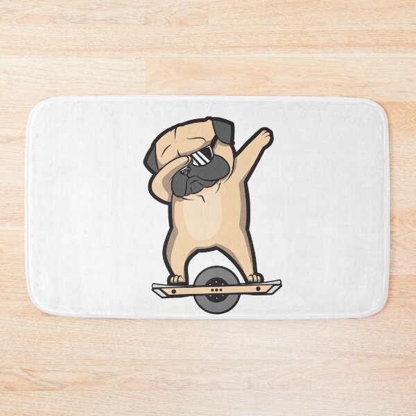 Item preview, funny pug dog ride a onewheel designed and sold by nubiguru.