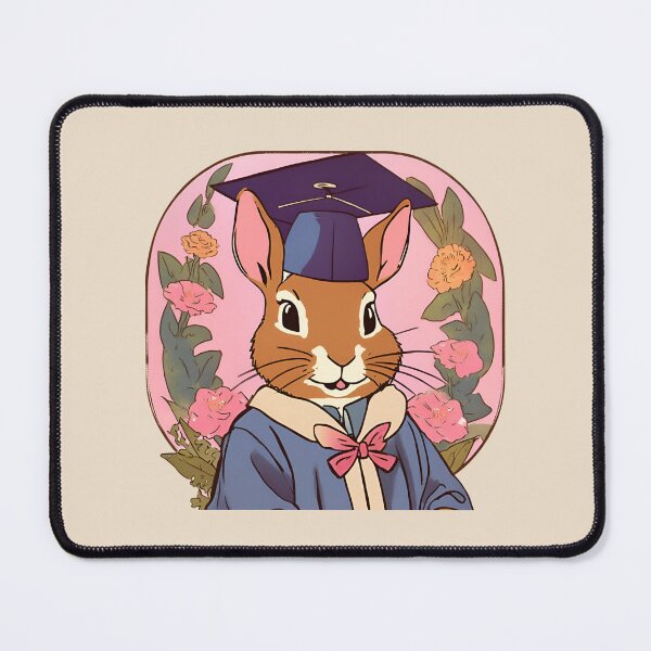 Item preview, Happy Graduation Day with Harlequin Rabbit Bunny Lover PhD Student Masters designed and sold by wigobun.