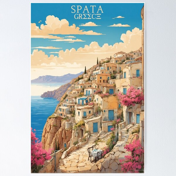 Item preview, Spata Greece Vintage Travel Tourism  designed and sold by TravelersGems.
