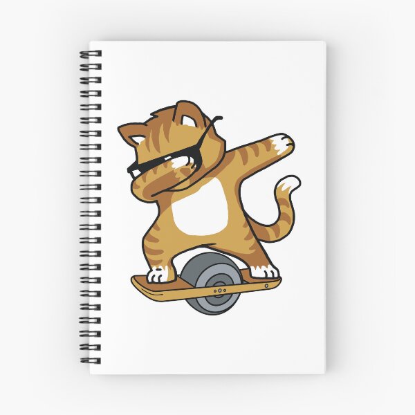 Item preview, funny cat riding a onewheel designed and sold by nubiguru.