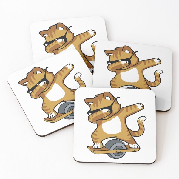 Item preview, funny cat riding a onewheel designed and sold by nubiguru.