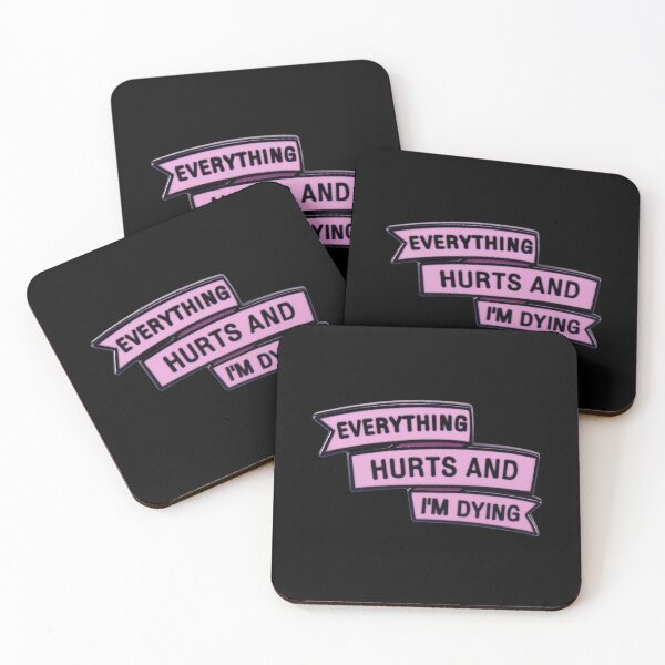 Item preview, Everything Hurts - Funny Ribbon designed and sold by PinsandCharms.
