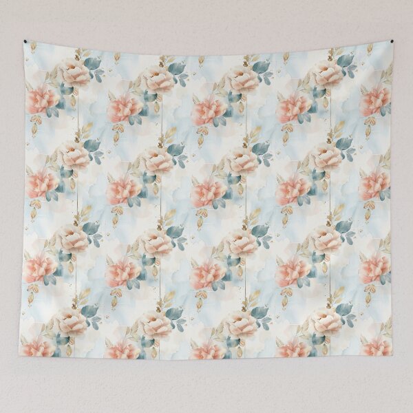 Item preview, Elegant floral design invitation card layout featuring soft pastel flowers designed and sold by sample325.