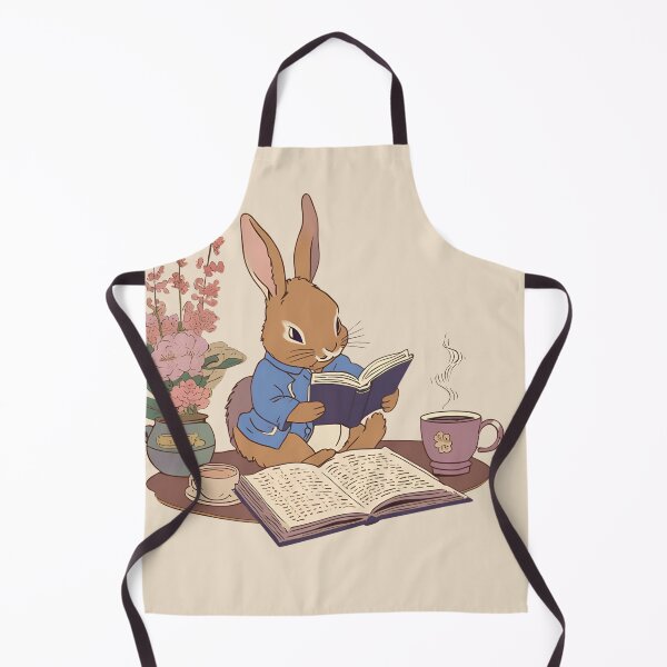 Item preview, Vintage Harlequin Rabbit Bunny Loves Reading Book Nerd Mom and Coffee Lover designed and sold by wigobun.