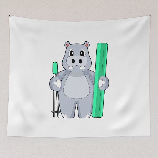 Item preview, Hippo Skier Ski Winter sports designed and sold by Snabdesign84.