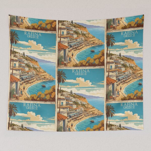 Item preview, Rafina Greece Vintage Travel Tourism  designed and sold by TravelersGems.