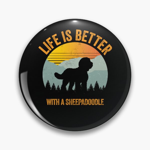 Item preview, Life Is Better With A Sheepadoodle Vintage Summer Dog Gift  designed and sold by Guarddogdrive.
