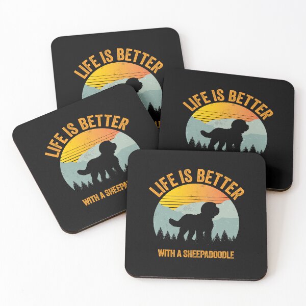 Item preview, Life Is Better With A Sheepadoodle Vintage Summer Dog Gift  designed and sold by Guarddogdrive.