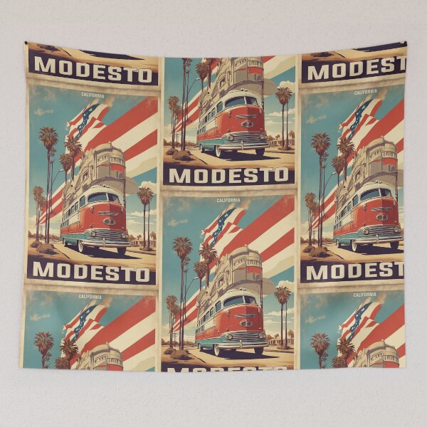 Item preview, Modesto California USA Vintage Travel Tourism  designed and sold by TravelersGems.