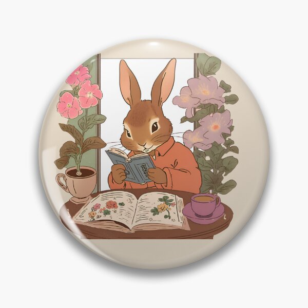 Item preview, Vintage Cute Flemish Giant Rabbit Bunny Loves Reading Book Nerd Mom Loves Coffee designed and sold by wigobun.