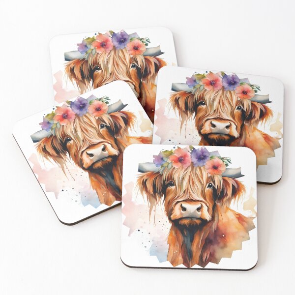 Item preview, Highland Cow With Flowers in her Hair designed and sold by Cheeky-Tito.