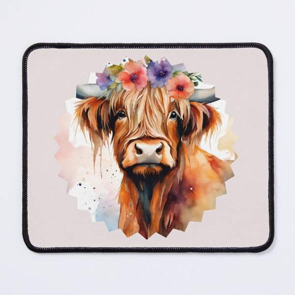 Item preview, Highland Cow With Flowers in her Hair designed and sold by Cheeky-Tito.