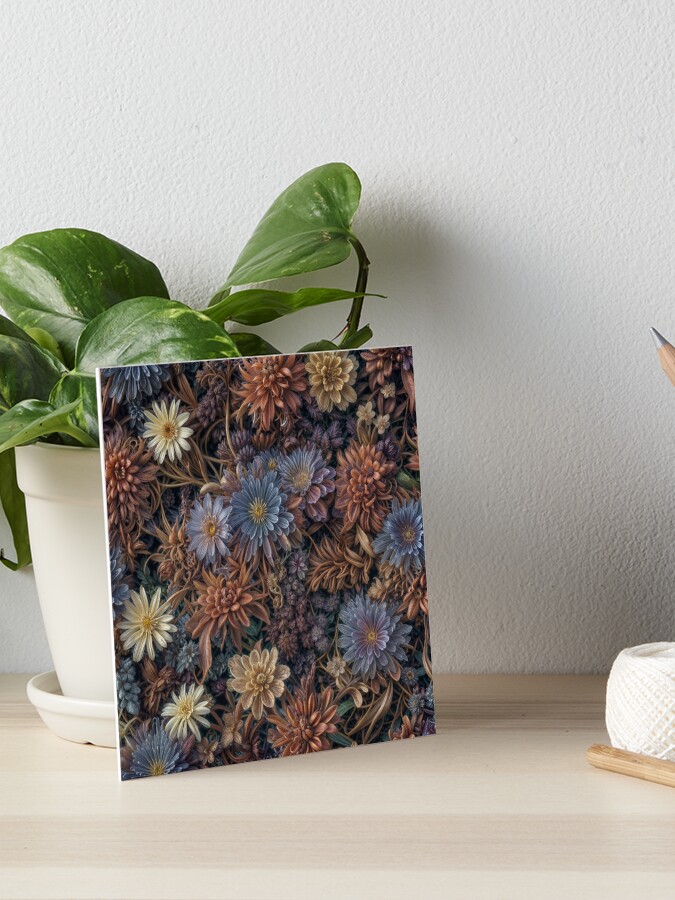 Aperçu 1 sur 2. Impression rigide avec l'œuvre Flowers field 43 créée et vendue par oduchossoir.