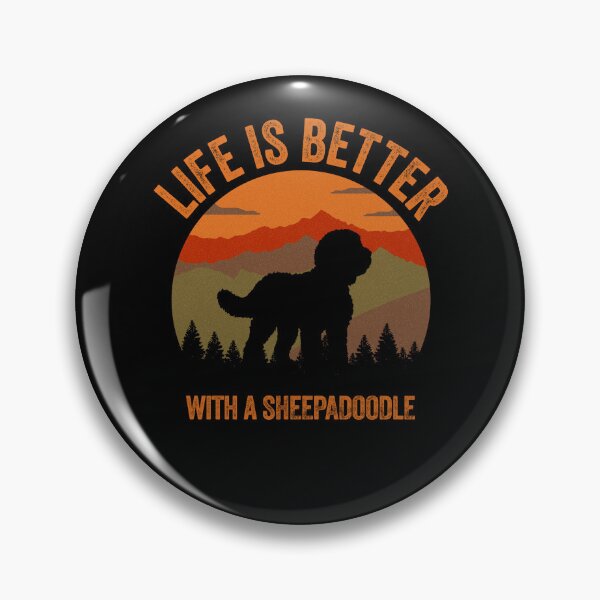 Item preview, Life Is Better With A Sheepadoodle Vintage Country Gift  designed and sold by Guarddogdrive.