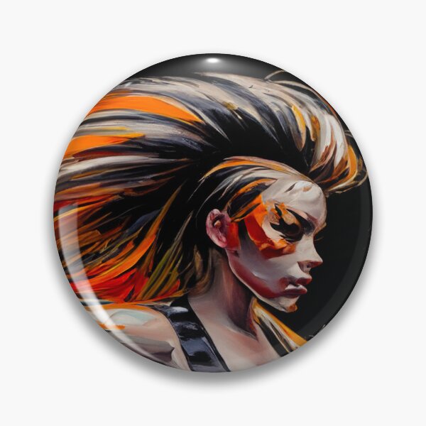 Item preview, Futuristic vibrant Punk rocker oil paiting fine art. designed and sold by paulo silveira.
