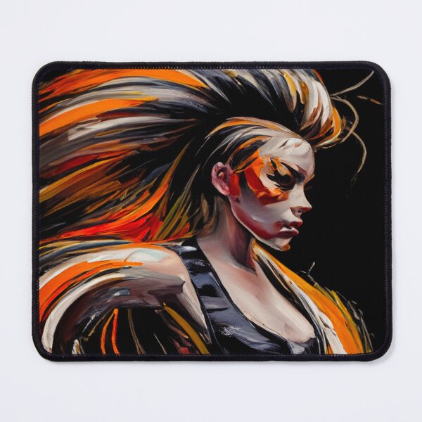 Item preview, Futuristic vibrant Punk rocker oil paiting fine art. designed and sold by paulo silveira.