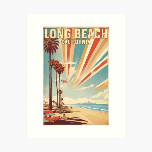 Item preview, Long Beach California USA Vintage Travel Tourism  designed and sold by TravelersGems.