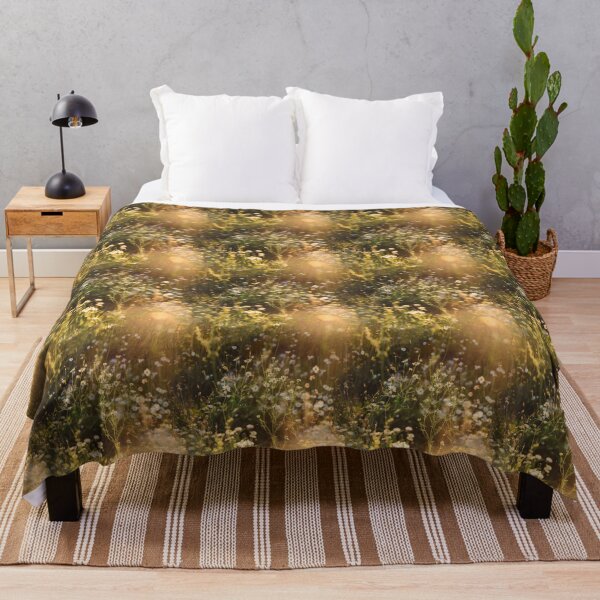 Item preview, Sunlit wildflower meadow at golden hour designed and sold by sample325.