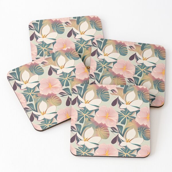 Item preview, Pastel Tropical Flowers designed and sold by MagentaLivery.