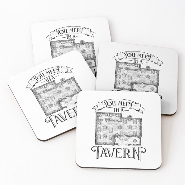 Item preview, You Meet in a Tavern Old School RPG Fantasy Map designed and sold by wolfkin-design.