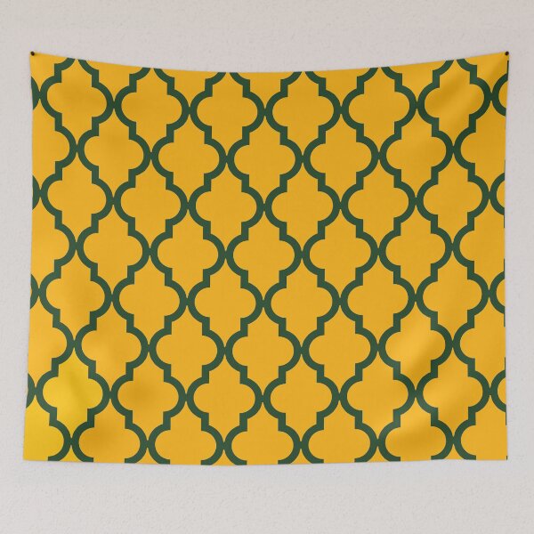 Item preview, Moroccan Quatrefoil Pattern: Green & Yellow designed and sold by Jared Davies.