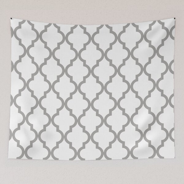 Item preview, Gray Moroccan Quatrefoil Pattern designed and sold by Jared Davies.