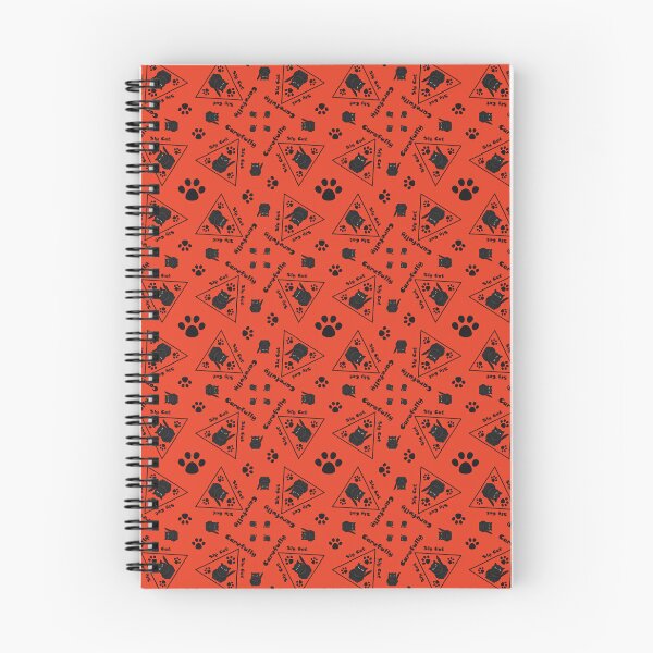 Item preview, Pattern with Sly Cat warning signs designed and sold by Cherevan.