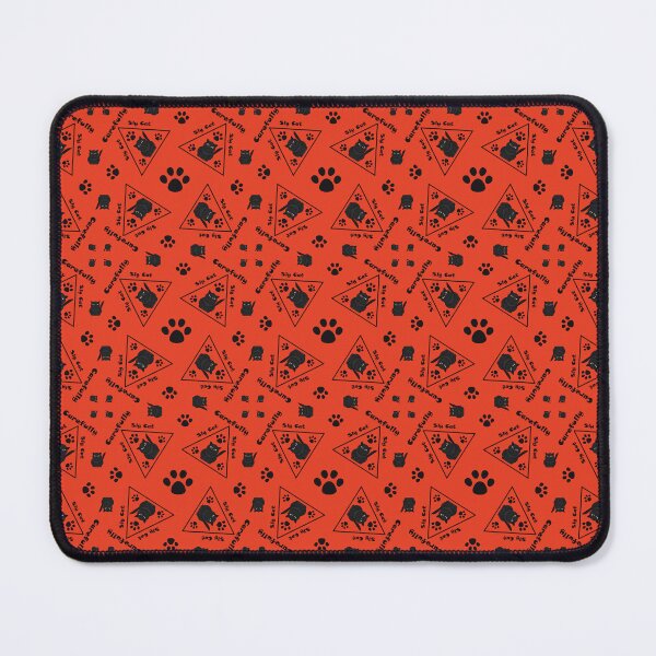 Item preview, Pattern with Sly Cat warning signs designed and sold by Cherevan.