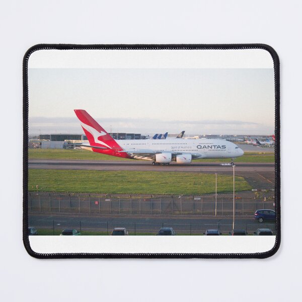 Item preview, Qantas A380 landing at LHR on R27R. designed and sold by TheV1RotateShop.