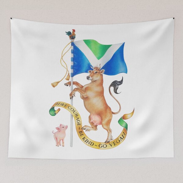 Item preview, Vegan flag coat of arms designed and sold by Vegan Quotes and Memes.
